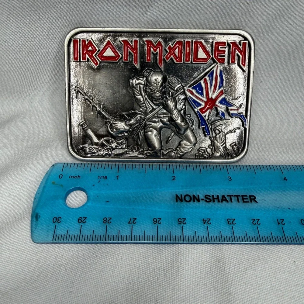 Iron Maiden The Trooper Belt Buckle 2005 Bravado Eddie Metal Rock Band Pewter